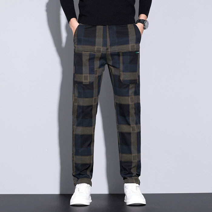 Men's Plaid Pants – Slim Fit C - Streetwear Brand Tags 评论和价格
